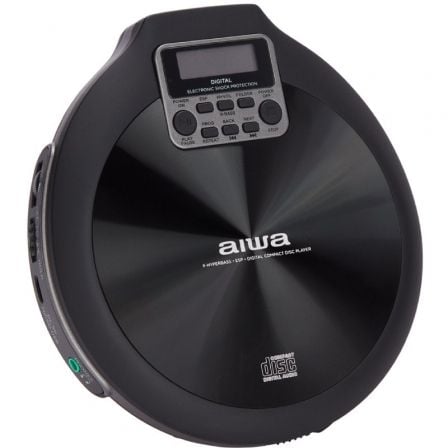 Reproductor de CD/CDR/MP3 Aiwa Walk PCD-810BK/ Negra y Gris