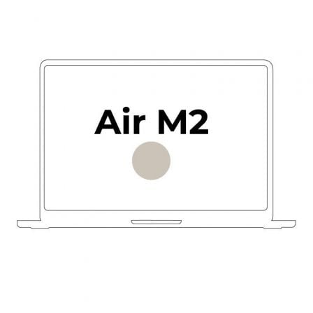 Apple Macbook Air 13,6'/ M2 8-Core CPU/ 16Gb/ 256Gb SSD/ 8-Core GPU/ Blanco Estrella