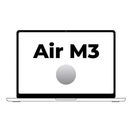 Apple Macbook Air 15,3'/ M3 8-Core CPU/ 24Gb/ 512Gb SSD/ 10-Core GPU/ Plata