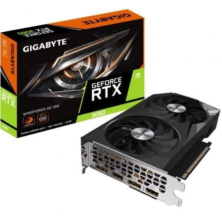 Tarjeta Gráfica Gigabyte GeForce RTX 3060 WindForce OC 12G Rev 2/ 12GB GDDR6/ LHR