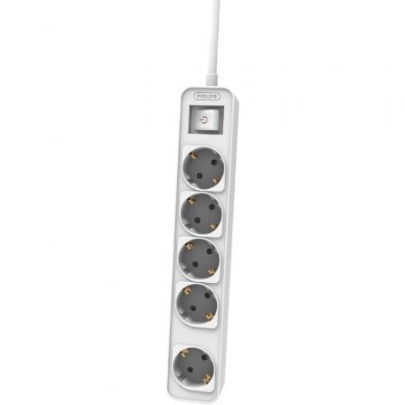 Regleta con Interruptor Philips CHP2154W/12/ 5 Tomas de corriente/ Cable 1.5m/ Blanco