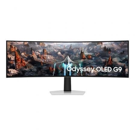 Monitor Gaming Ultrapanorámico Curvo Samsung Odyssey OLED G9 S49CG934SU 49'/ Dual QHD/ 0.03ms/ 240Hz/ OLED/ Multimedia/ Regulable en altura/ Plata