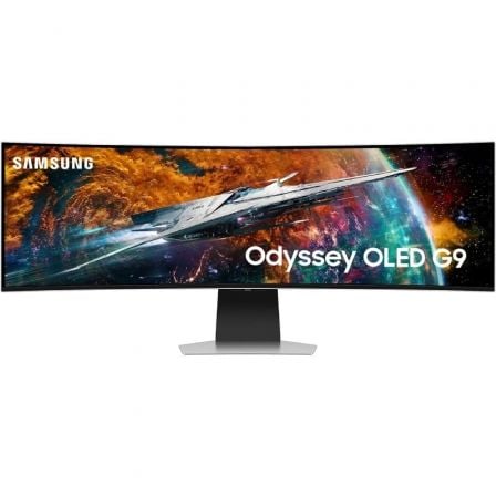 Smart Monitor Ultraparonamico Curvo Gaming Samsung Odyssey OLED G9 S49CG950SU 49'/ Dual QHD/ Multimedia/ 0.03ms/ 240Hz/ OLED/ Regulable en altura Gris