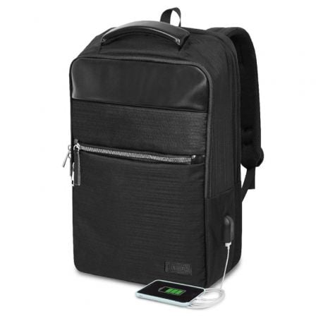 Mochila Subblim Business V2 AP Backpack para Portatiles hasta 15.6p/ Puerto USB/ Negra