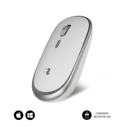 Raton Inalambrico Subblim Wireless Mini/ Hasta 1600 DPI/ Plata