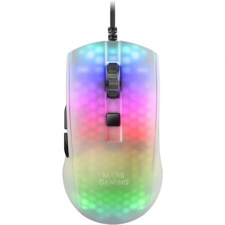 Raton Gaming Mars Gaming MMRW/ Hasta 12800 DPI/ Blanco