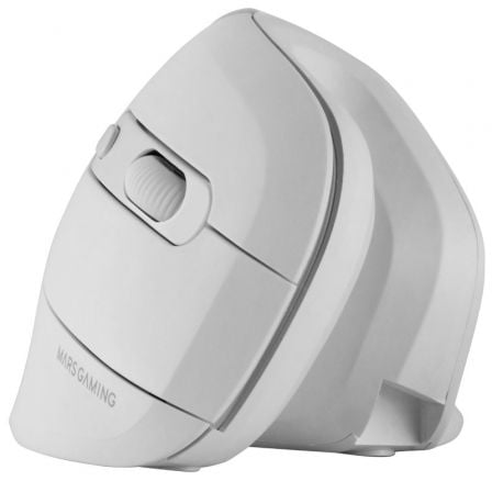 Raton Gaming Ergonomico Inalambrico Mars Gaming MMW-ERGOPRO/ Hasta 3200 DPI/ Blanco