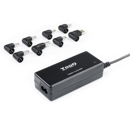 Cargador de Portatil TooQ TQLC-65BS02AT/ 65W/ Automatico/ 8 Conectores/ Voltaje 18.5-20V