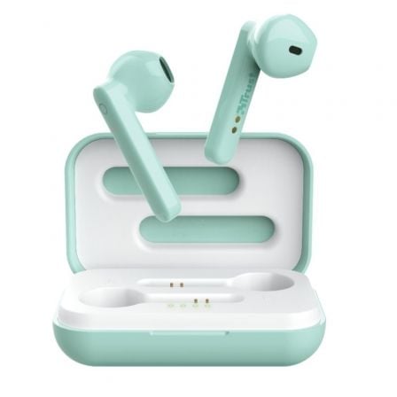 Auriculares Bluetooth Trust Primo Touch con estuche de carga/ Autonomia 4h/ Azul Turquesa