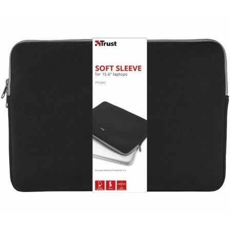 Funda Trust Primo para Portatiles hasta 15.6p/ Negra