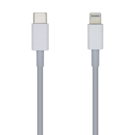 CableUSB Tipo-C 2.0 Lightning Aisens A102-0443/ Lightning Macho - USB Tipo-C Macho/ 2m/ Blanco