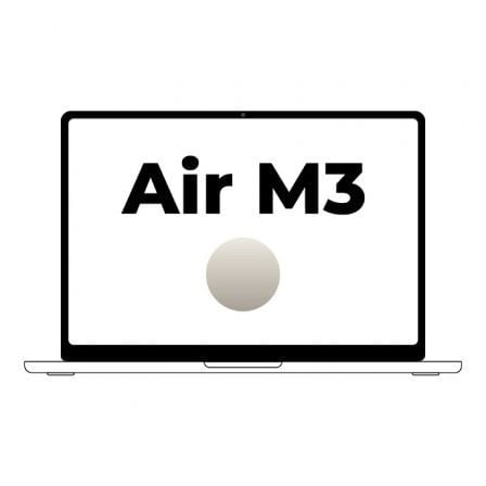 Apple Macbook Air 13,6'/ M3 8-Core CPU/ 16Gb/ 512Gb SSD/ 10-Core GPU/ Blanco Estrella