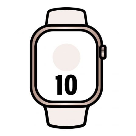Apple Watch Series 10/ GPS/ 42mm/ Caja de Aluminio Oro Rosa / Correa Deportiva Rosa Rubor M/L