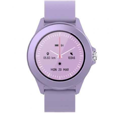 Smartwatch Forever Colorum CW-300/ Notificaciones/ Frecuencia Cardiaca/ Purpura