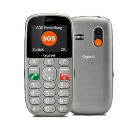 Telefono Movil Gigaset GL390 para Personas Mayores/ Gris