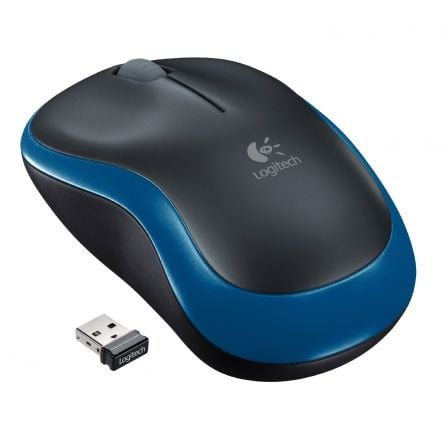 Raton Inalambrico Logitech M185/ Hasta 1000 DPI/ Azul