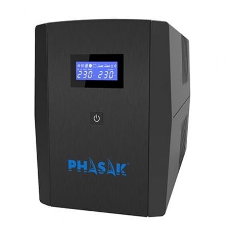 SAI Linea Interactiva Phasak SIRIUS 1260 VA Interactive/ 1260VA-720W/ 4 Salidas/ Formato Torre