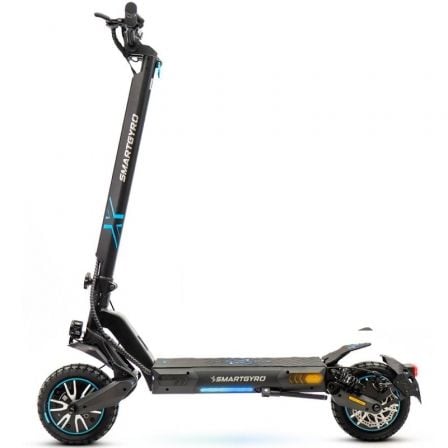 Patinete Eléctrico SmartGyro CrossOver Dual Max 2 Certificado/ Motor 1000W/ Ruedas 10'/ 25km/h/ Autonomía 60km/ Negro