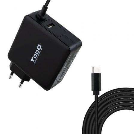 Cargador de Portatil TooQ TQLC-USBC65PD USB Tipo-C/ 65W/ Automatico/ Voltaje 5-20V/ 1x USB